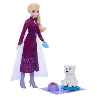 Imagem de Boneca - Disney - Frozen - Elsa Com O Bebê Urso - Mattel