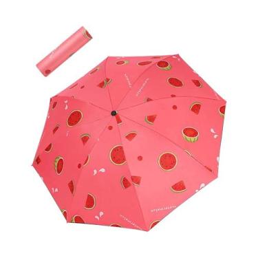 Imagem de Guarda-chuva Compacto Portátil Mini Para Viagem, Proteção Solar E Cont