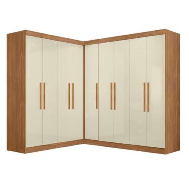 Imagem de Guarda-roupa Modulado de Canto 9 Portas e 4 Gavetas Paris - Maxel