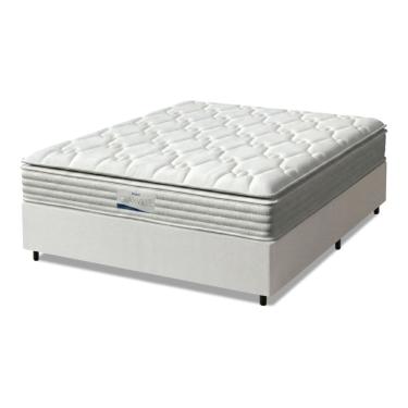 Imagem de Cama Box Casal Queen Colchão Molas Ensacadas Granville Com Pillow Probel 158x198x66cm B...