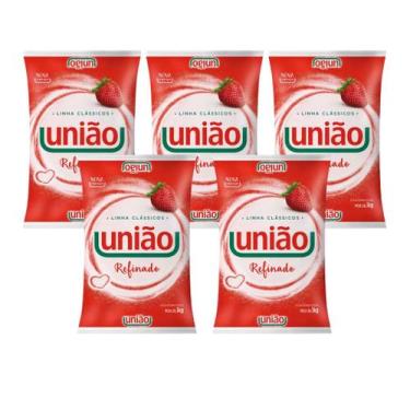Imagem de Açúcar Refinado União 1kg - 5 Unidades