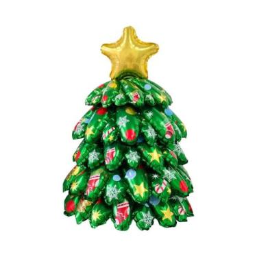 Imagem de Conjunto De 6 Balões De Folha Em Forma De Árvore De Natal Para Decoraç