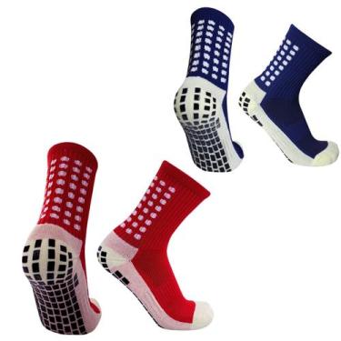 Imagem de Kit 2 Pares Meia Esportiva Antiderrapante Futebol Pro Socks Tipo Truso