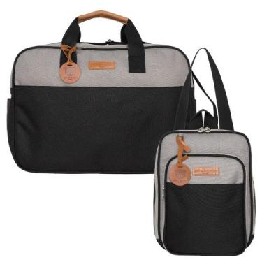 Imagem de Kit Bolsas Maternidade Pirulitando G+F Abraço Preto - Pirulitando Baby
