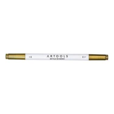 Imagem de Marcador Metálico Ponta Dupla Artools Ouro