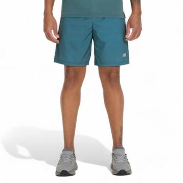 Imagem de Bermuda New Balance Sport Essentials 7 - masculino - verde escuro, Ver