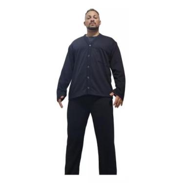 Imagem de Pijama Masculino Flanelado Aberto Adulto - Variedades E-commerce, Pret