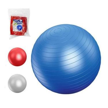 Imagem de Bola para exercícios ginástica pilates yoga 65cm - WESTERN, Branco