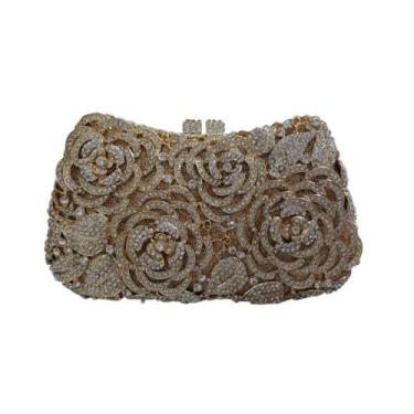 Imagem de Bolsa Clutch Feminina De Festa Luxo Com Cristais E Strass - Lika Bijut