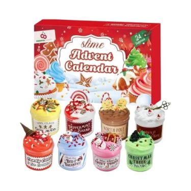 Imagem de Calendário Do Advento De Slime Para Crianças Com 24 Dias De Brinquedos