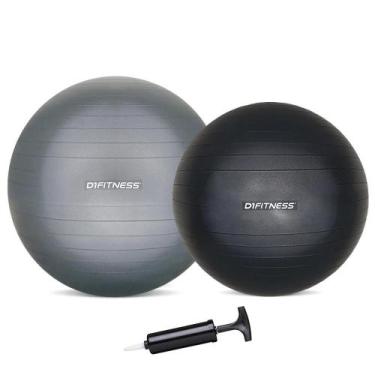 Imagem de Bola Suiça - Fit Ball - D1Fitness - Kit 65/75cm Com Bomba
