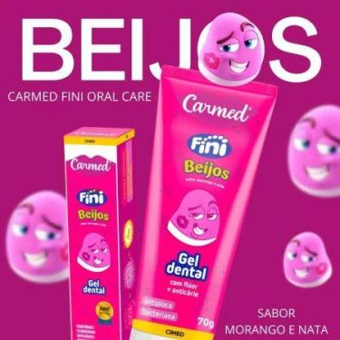 Imagem de Gel dental com flúor Carmed Fini Beijos 70g
