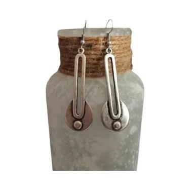 Imagem de Brincos Vintage Femininos Com Geometria Étnica, Gancho Longo, Triângul