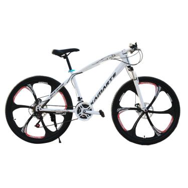 Imagem de Bicicleta Aro 26 Leopard Branco Bike Roda Liga Magnésio Aço Carbono 21V WCT FITNESS