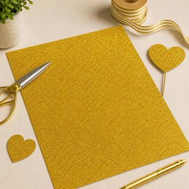 Imagem de Papel Glitter A4 250g 10 Folhas para Papelaria Criativa Artesanato Top