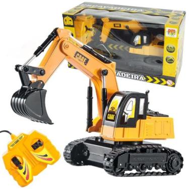 Imagem de Escavadeira Carrinho De Controle Com Fio Brinquedo 1:36 - DM TOYS