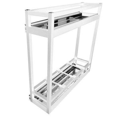 Imagem de Porta Latas/Óleo Alumínio Branco Lateral Jomer 9302