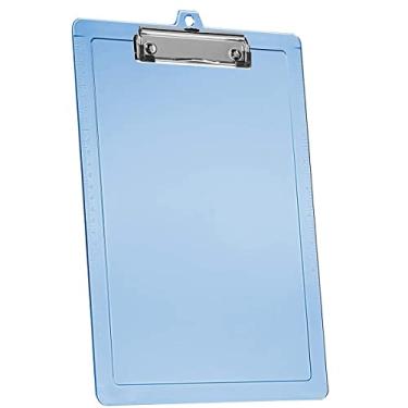 Imagem de Acrimet Prancheta Ofício Universal, com 2 Réguas Laterais, Prendedor Metálico Wire Clip, Cor Azul Clear, 134.2