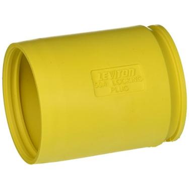 Imagem de Leviton Bota 7715CR-Y para plugue de bloqueio sem NEMA de 50 Amp, resistente ao clima IP55, amarela