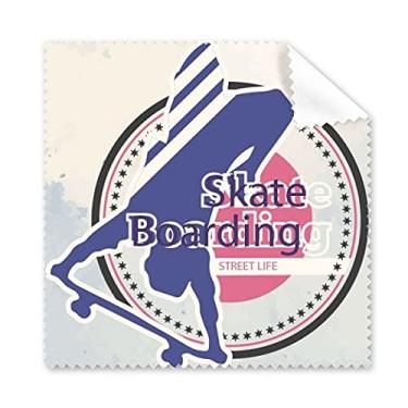 Imagem de Pano de limpeza de tela de telefone para skate esportivo com ilustração em aquarela, 5 peças