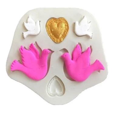 Imagem de Molde De Silicone Pombas