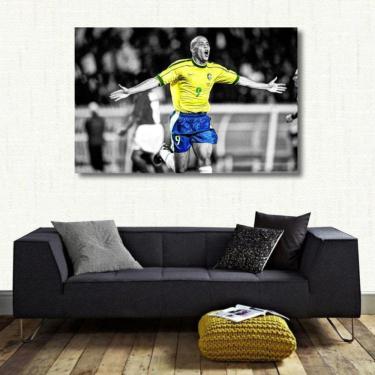 Imagem de Quadro decorativo Ronaldo Fenômeno com Tela de Tecido