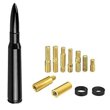 Imagem de Antena universal Bullet para substituição de veículos automotivos compatível com Ford F150 F250 F350 Super Duty Raptor Dodge RAM 1500 2500 3500 (preto)