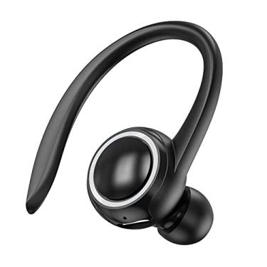 Imagem de Fone de ouvido Bluetooth 5.2 TWS para Exercícios Fone de ouvido Sem Fio Único com Clipe Esportivo Microfone À Prova d'Água para Fitness Ciclismo Corrida, Preto