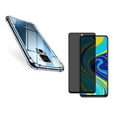 Imagem de Capa Capinha E Película De Vidro 3d Privacidade Para Redmi Note 9 - (HARD GLASS STORE)