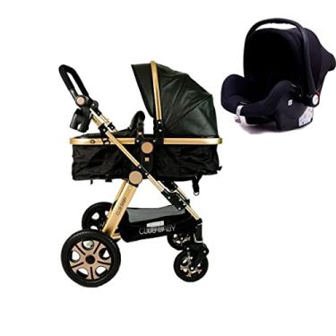 Imagem de Kit Premium 3 em1 Carrinho Bebê + Bebê Conforto Preto - Club Baby