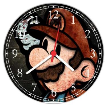 Imagem de Relógio De Parede Game Super Mario World Jogos Decorar - Vital Quadros