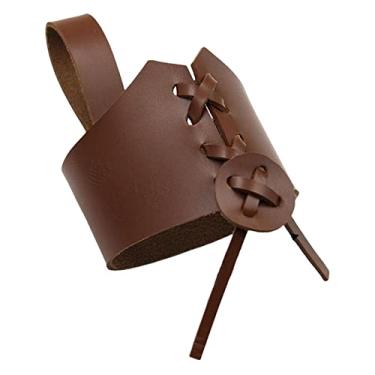 Imagem de Newmind Capa para copo de buzina de couro; buzina, buzina, cabide com alça