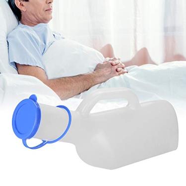 Imagem de Mictório portátil firme e grosso masculino 1000 ml, garrafa de urina ao ar livre com tampa para crianças adultos banheiro móvel colecionador de urina tampa de parafuso plástico mictório masculino idoso e garrafa de viagem