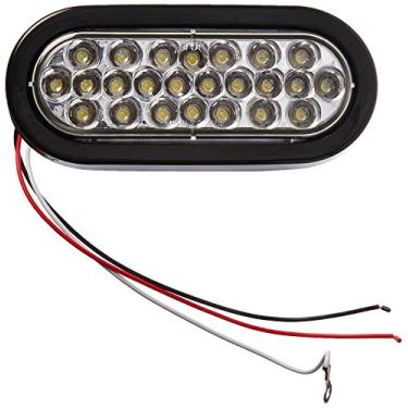 Imagem de Buyers Products SL65CO Luz estroboscópica embutida oval de 15 cm, transparente, 24 LEDs, luz de aviso para caminhões e reboques, luzes de emergência para veículos
