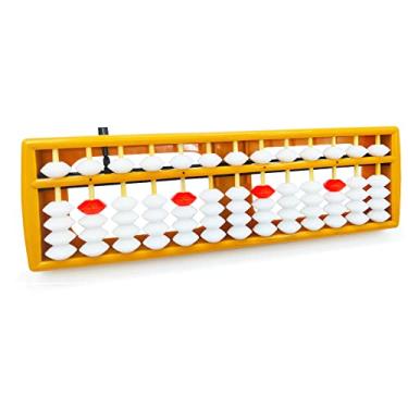 Imagem de Abacus, Soroban, Abacus para adultos, Abacus Profissional 13 colunas Abacus para Matemática com botão de redefinição, dígitos e ferramenta de aprendizagem educacional (25 cm)