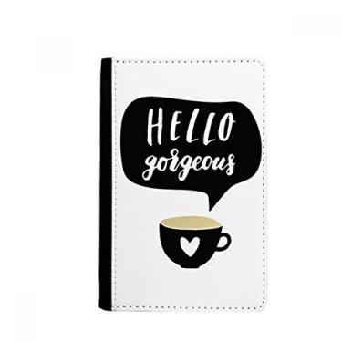 Imagem de Hello Gorgeous Quote Porta-passaporte escrito à mão Notecase Burse carteira capa porta-cartão, Multicolor