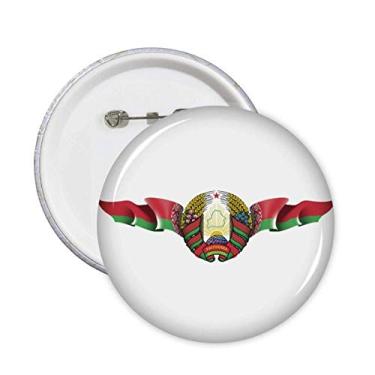 Imagem de Emblema nacional da bandeira da Bielorrússia alfinetes botão emblema decoração acessório 5 peças