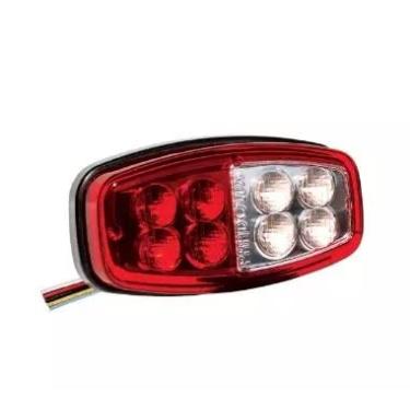 Imagem de LANTERNA TRASEIRA 8 LED BLINDADA BIVOLT ACRILICO CAMINHÕES CARRETINHAS
