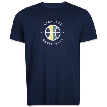 Imagem de Camiseta New Era Regular Nba Utah Jazz Core Manga Curta Azul Marinho M
