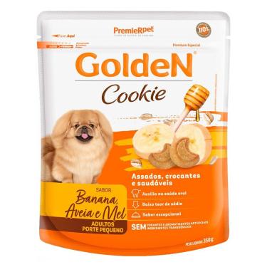 Imagem de Biscoito Premier Pet Golden Cookie Banana Aveia e Mel para Cães Adultos - 350 g