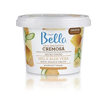 Imagem de Cera Depilatória Cremosa Micr-ondas Mel e Aloe Vera Depil Bella 200g