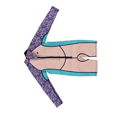 Imagem de Roupa de mergulho de manga comprida, estilo shorts, respirável, leve, para crianças, prevenção de frio para atividades aquáticas para meninas e meninos (tamanho 8)