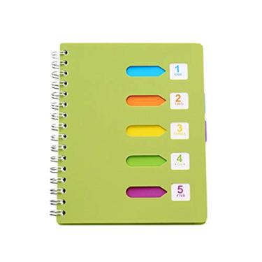 Imagem de B5 Caderno espiral espiral, etiqueta colorida, papel pautado na faculdade, bloco de notas de diário para , escritório, verde