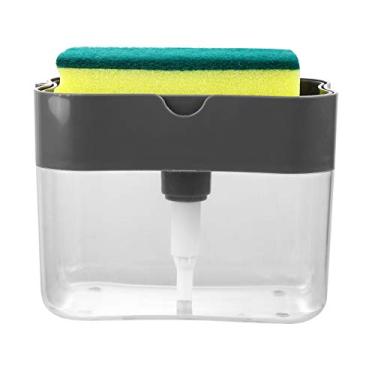 Imagem de YARNOW Home Storage 1 conjunto criativo multifuncional dispensador de sabonete para pia e pia suporte de esponja com garrafa detergente para cozinha cores sortidas