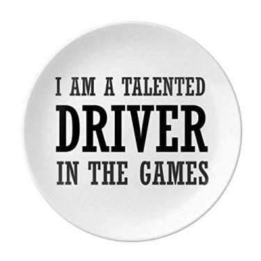 Imagem de Prato decorativo de porcelana para jantar I Am A Tallented Driver In The Games