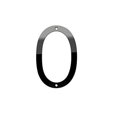 Imagem de Placa de placa flutuante 3D de 12,7 cm de aço inoxidável digital 0-9 portas para casa ao ar livre, portão de hotel, caixa de correio preta, montagem de parafuso, antiferrugem durável