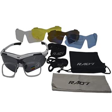 Imagem de Óculos Ciclista RAD7 Concept 05 Lentes Haste Branco c/Preto