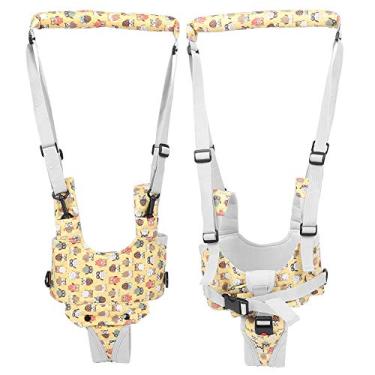 Imagem de Baby Walking Assist, cinto ajustável para bebês para ajudar o bebê a aprender a caminhar (estampa de coruja amarela clara)
