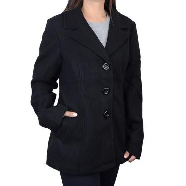 Imagem de Casaco Feminino Facinelli City Lady Preto Plus Size - 618003-Feminino