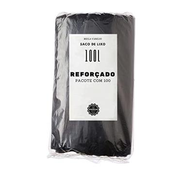 Imagem de Saco de Lixo Reforçado 100 litros Preto - Pacote com 100 unidades